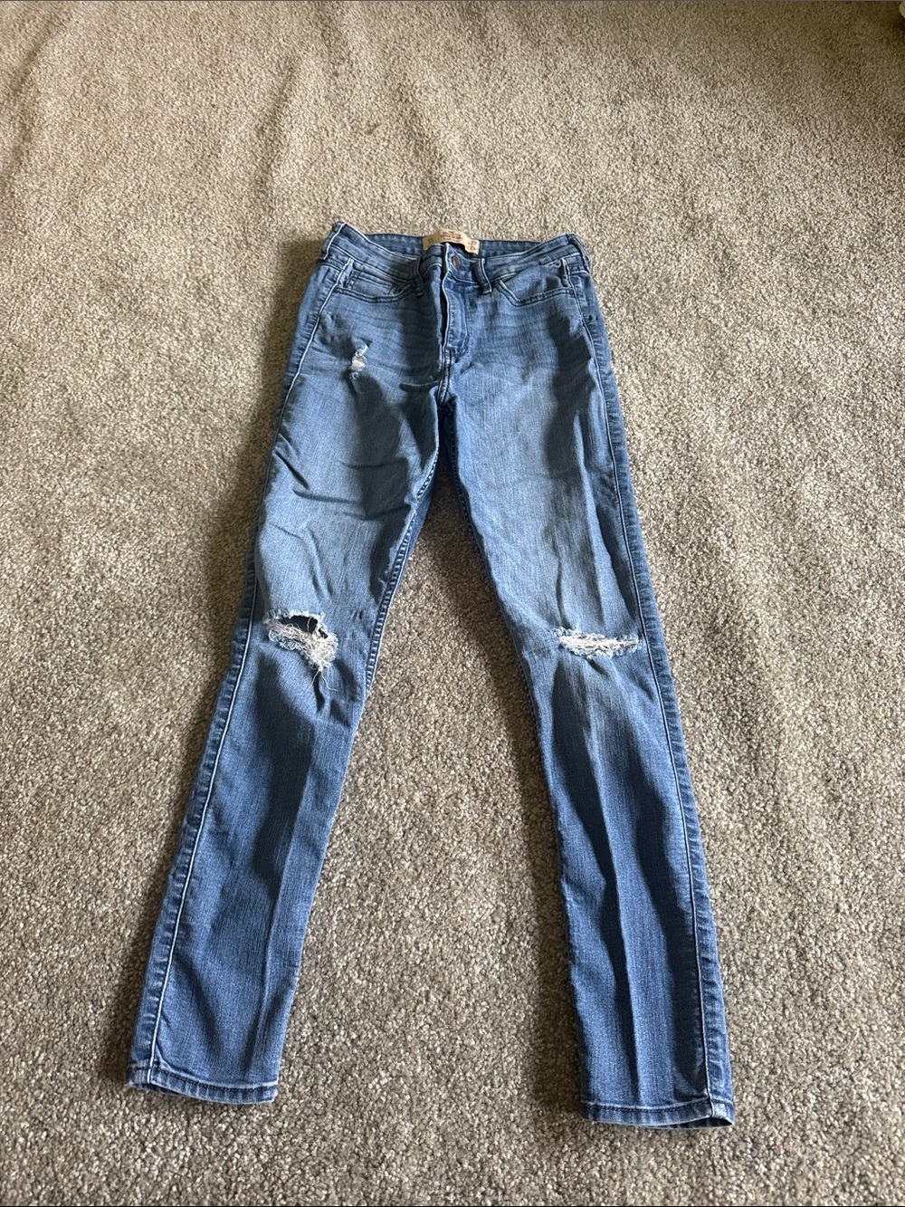 Hollister Light Blue Ripped Skinny Jeans